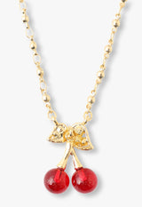 Cherry motif mini necklace