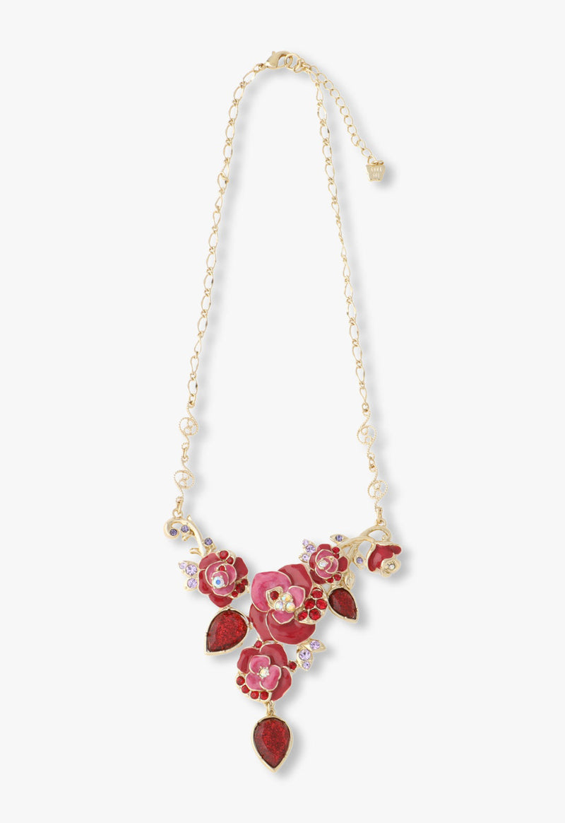 Rose motif necklace