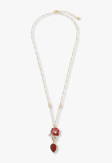 Rose motif necklace