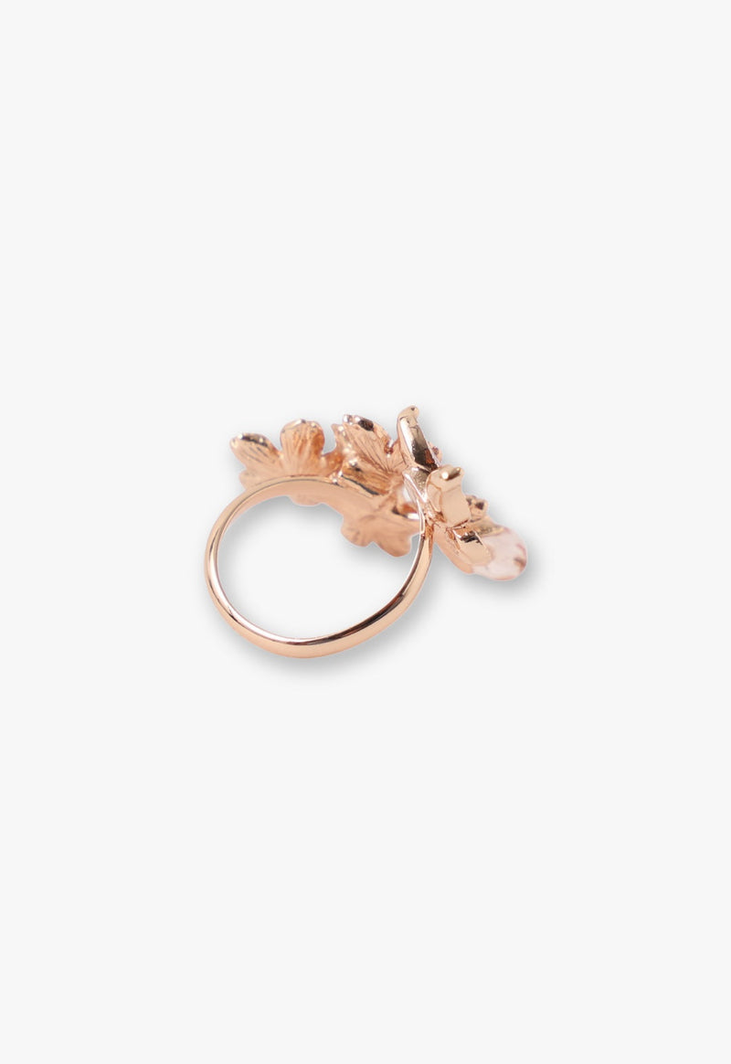 Butterfly Cherry Blossom Motif Ring