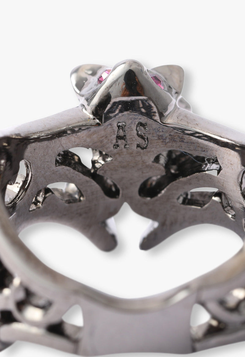 Bat motif ring