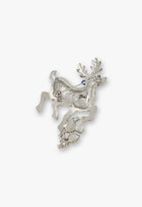 銀の蹄の鹿モチーフ ブローチ