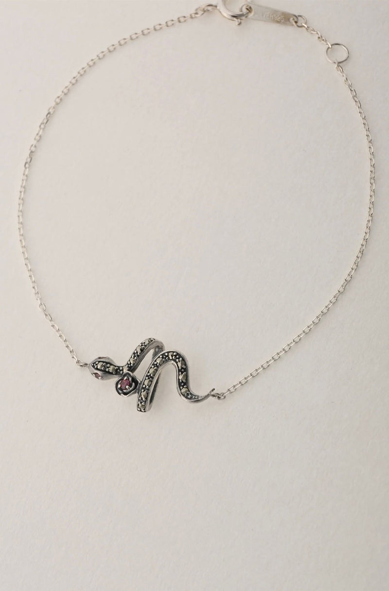 Silver Snake Motif Bracelet