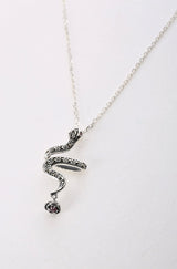 Silver Snake Motif Necklace