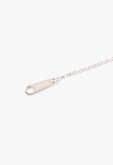 Silver Peridot Snake Motif Necklace