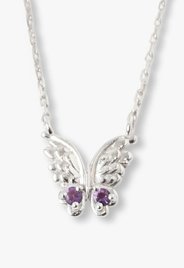 Angel Butterfly Motif Necklace